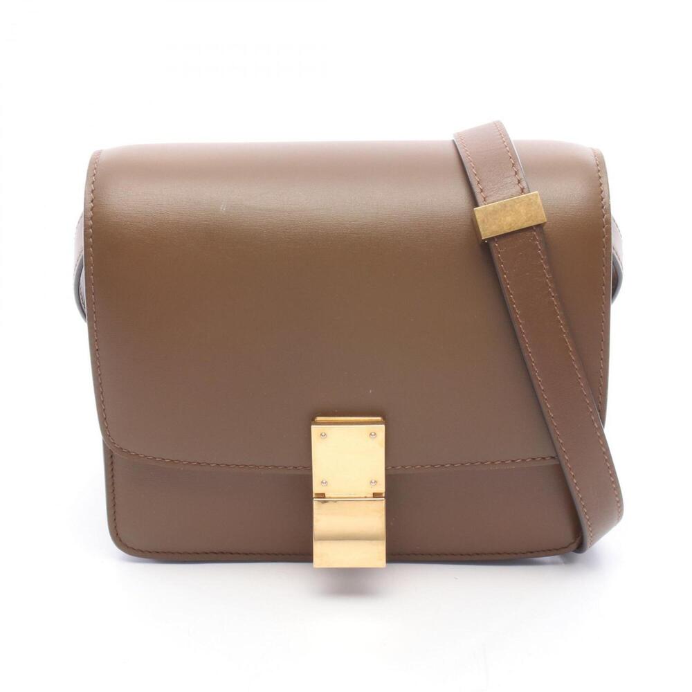 Celine Classic Box Small Shoulder Bag/Handbag, Leather, Women's, Brown